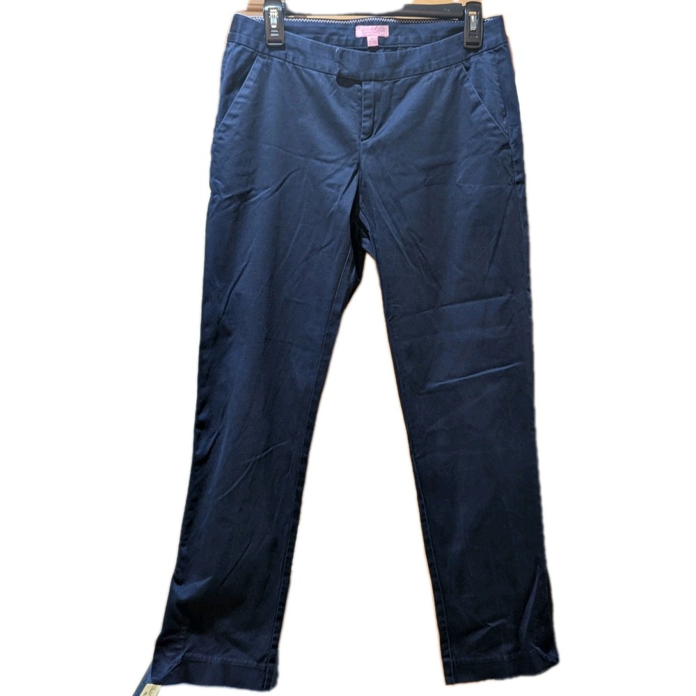 Lilly Pulitzer Vintage Womens Navy Chino Pants Size 6 Style 25246‎
